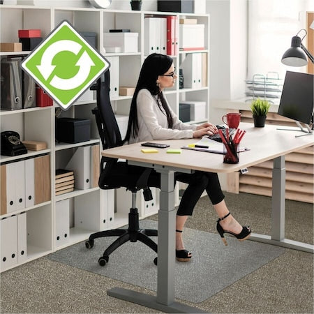 Cleartex Enhanced Polymer Rectangular Chair Mat for Carpets up to 3/8" - 48" x 79"
