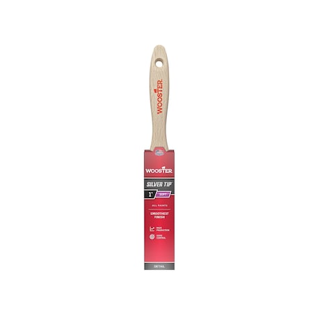 1" Varnish Soft, Silver CT Polyester Bristle, Paint Brush, Wood Handle