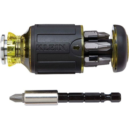 8-in-1 Multi-Bit Adjustable Length Stubby Screwdriver