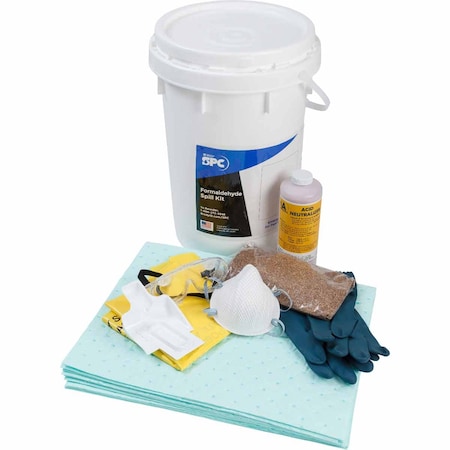 Spill Kit, 9 gal Volume Absorbed per Kit, 6 1/2 gal Capacity, Bucket