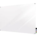 Dry Erase Board, Glass, 36 in, 48 in, No Frame Frame, White, Gloss