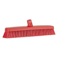 16 1/2 in Sweep Face Broom Head, Soft/Stiff Combination, Red