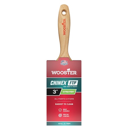 3" Varnish Soft, Chinex FTP Bristle, Paint Brush, Wood Handle