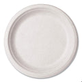 Nourish Molded Fiber Tableware, Compostable, Plate, Sugarcane, 9 dia, White, 500PK