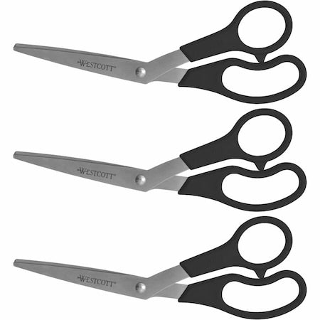 Scissors, 8" Bent Shears, 3-Pack