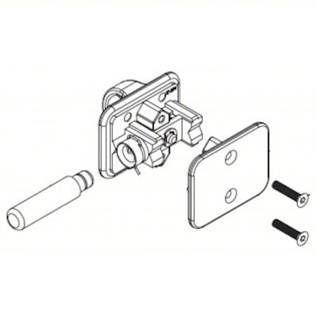 Latch Assembly, Zinc, Bright