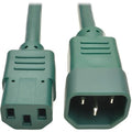 Computer Power Extension Cord 10A 18 AWG C14 to C13 Green 6FT 6ft