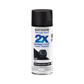 Spray Paint, Black, Flat, Solvent, 12 Oz