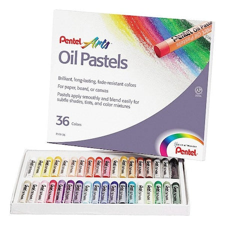 Oil Pastel Set w/Carrying Case,36 Pc