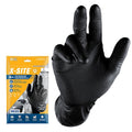 Disposable Gloves, 6 mil Palm, Nitrile, Powder-Free, 10 PK, Black, XL