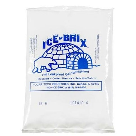 Ice-Brix Cold Packs, 5-1/2" x 4" x 3/4", White, 48/Case