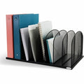 Desktop Separator, Black, Steel, 19 1/4 in W, 11 1/2 in L, 8 1/4 in H, 8 Number of Compartments