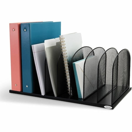 Desktop Separator, Black, Steel, 19 1/4 in W, 11 1/2 in L, 8 1/4 in H, 8 Number of Compartments