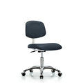 Clean Room Chair Desk Chair, Vinyl, Chrm, Casters, Navy, CL10, 18" to 23" Height, Vinyl, Imperial Blue