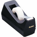 Desktop Tape Dispenser, Weighted Base, Blk
