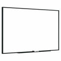 Dry Erase Board, Steel, 36 in, 48 in, Aluminum Frame, White, Gloss