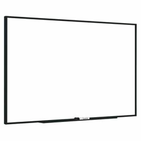 Dry Erase Board, Steel, 36 in, 48 in, Aluminum Frame, White, Gloss