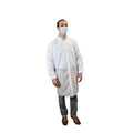Lab Coat, SMS, Snaps Closure, White, 2XL, 30 PK