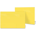 Dry Erase Board, Glass, 24 in, 36 in, No Frame Frame, Yellow, Gloss