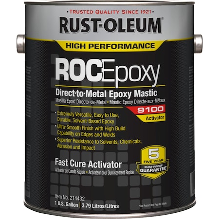 Fast Cure Epoxy Coating Activator, Clear, 1 gal, 115 to 190 sq. ft./gal, 9100 Series