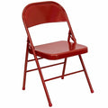 Metal Folding Chair, Red