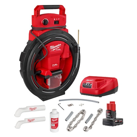 Chain Snake Kit, 1,850 RPM, 35 ft Cord