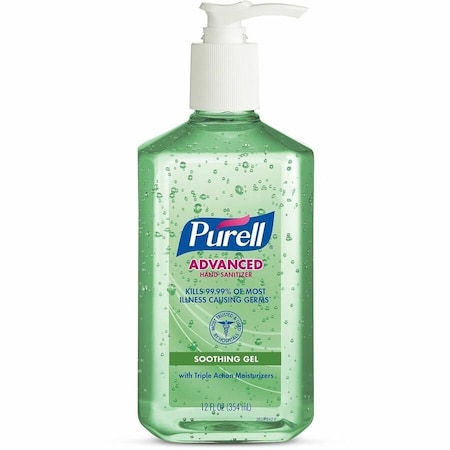 Hand Sanitizer, Gel, Pump Bottle, 12 oz, Fresh, Ethyl Alcohol, 12 Pumps Included, 12 PK