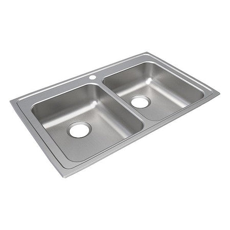 Bowl Drop-In Sink,33""x21.25""x4"",Gray