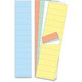 MasterVision Pk of 1000, Magnetic Data Card Replacement Paper Inserts, 1"x2" Inserts, 5 Asstd Colors, PK1000