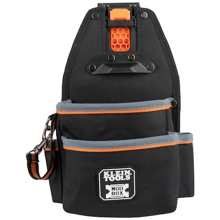 Pouch, Tool Pouch, Modbox, Open, Black/Gray/Orange, Polyester, 4 Pockets