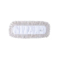24 in L Dust Mop, Slide On Connection, Cut-End, White, Cotton, FGK15300WH00