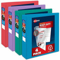 Binder, Assorted Bright Colors Heavy, PK4