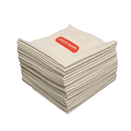 Sorbent Pad, 40 gal, 15 in x 20 in, Fuel, Oils, Beige, Cotton