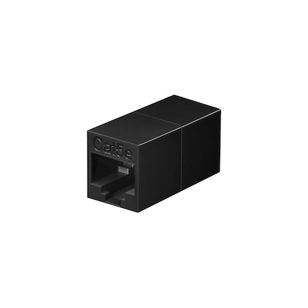 CAT5E, RJ45, Inline Coupler, Black