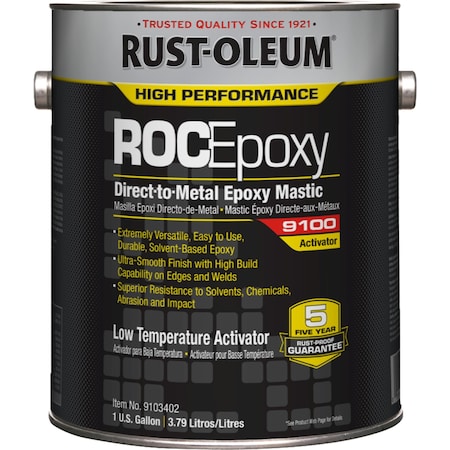 Low VOC Low Temperature Epoxy Coating Activator, Clear, Gloss, 1 gal, 125 to 200 sq. ft./gal