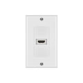A/V WallPlate, HDMI w/Ext, 1P, White