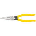 8 7/16 in D203 Needle Nose Plier, Side Cutter Plastic Dipped Handle