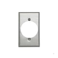 Receptacle Wall Plate, Number of Gangs: 1 Aluminum, Silver