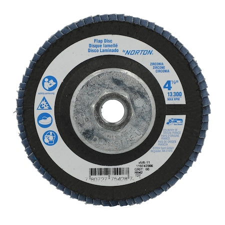 Fiber Disc, 4 1/2 in Dia, 5/8in Arbor