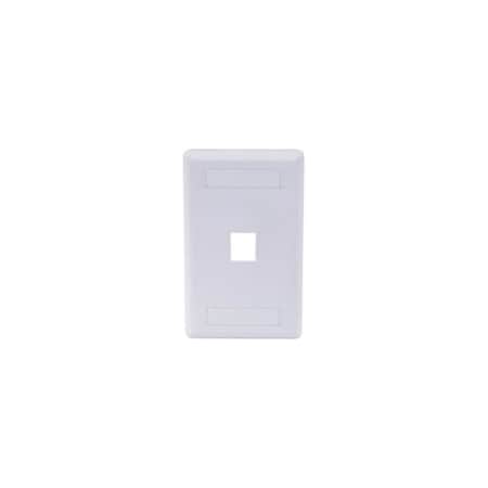Hubbell IFP 1-Socket Faceplate - 1 x Socket(s) - 1-gang - White