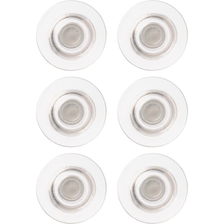 Magnets, 29/64 in. W, Clear, PK6