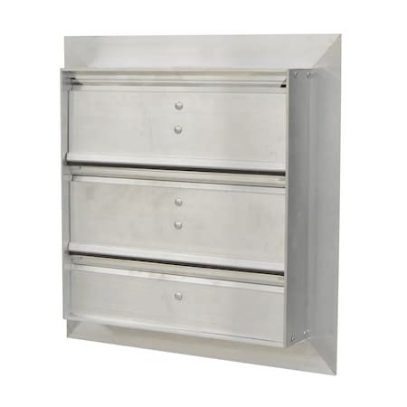 Manual Damper, Aluminum, Square