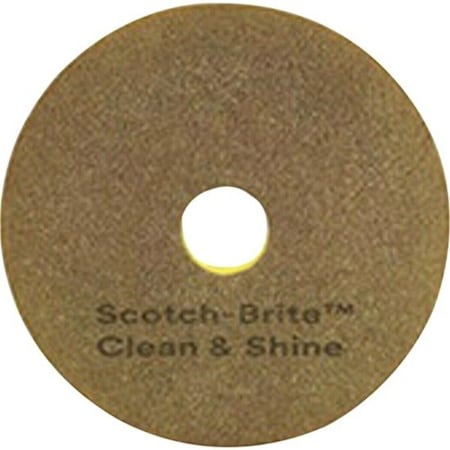 Scrubbing Pad, Yellow, Size 14", PK5