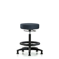 Vin Stool without Back-High Bench Ht with Black FRandStat Glides in Imperial Blue Trailblazer Vin
