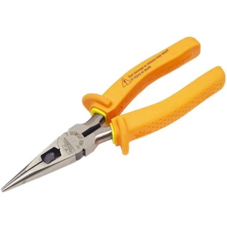 8 3/4 in Long Nose Plier, Side Cutter Cushion Grip Handle