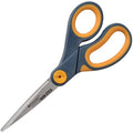 Non-Stick Titanium Bonded Scissors, 8" Long, 3.25" Cut Length, Straight Gray/Yellow Handle