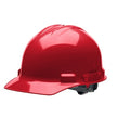 Hard Hat, Ratchet, 4 Point, Red