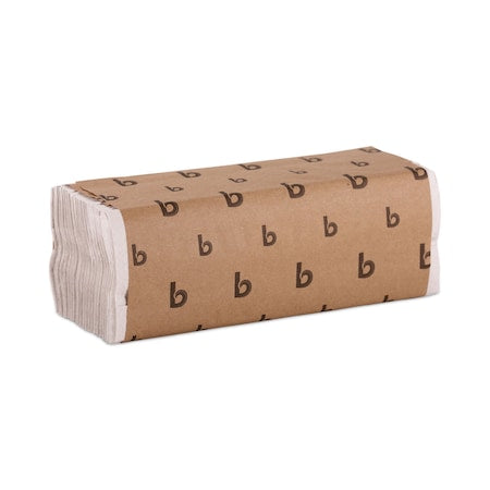 C-Fold Paper Towels, 1-Ply, 11.44 x 10, Bleached White, 198 Sheets, PK12