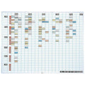 Grid Board, Porcelain, 36 in, 48 in, Aluminum Frame, White, Gloss