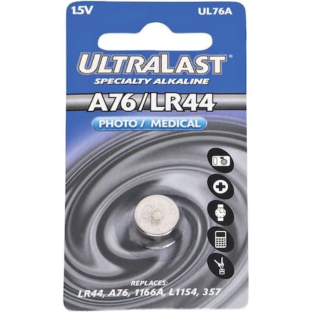 NABC UltraLast UL76A Alkaline Camera Battery - Proprietary - Alkaline - 1.5V DC